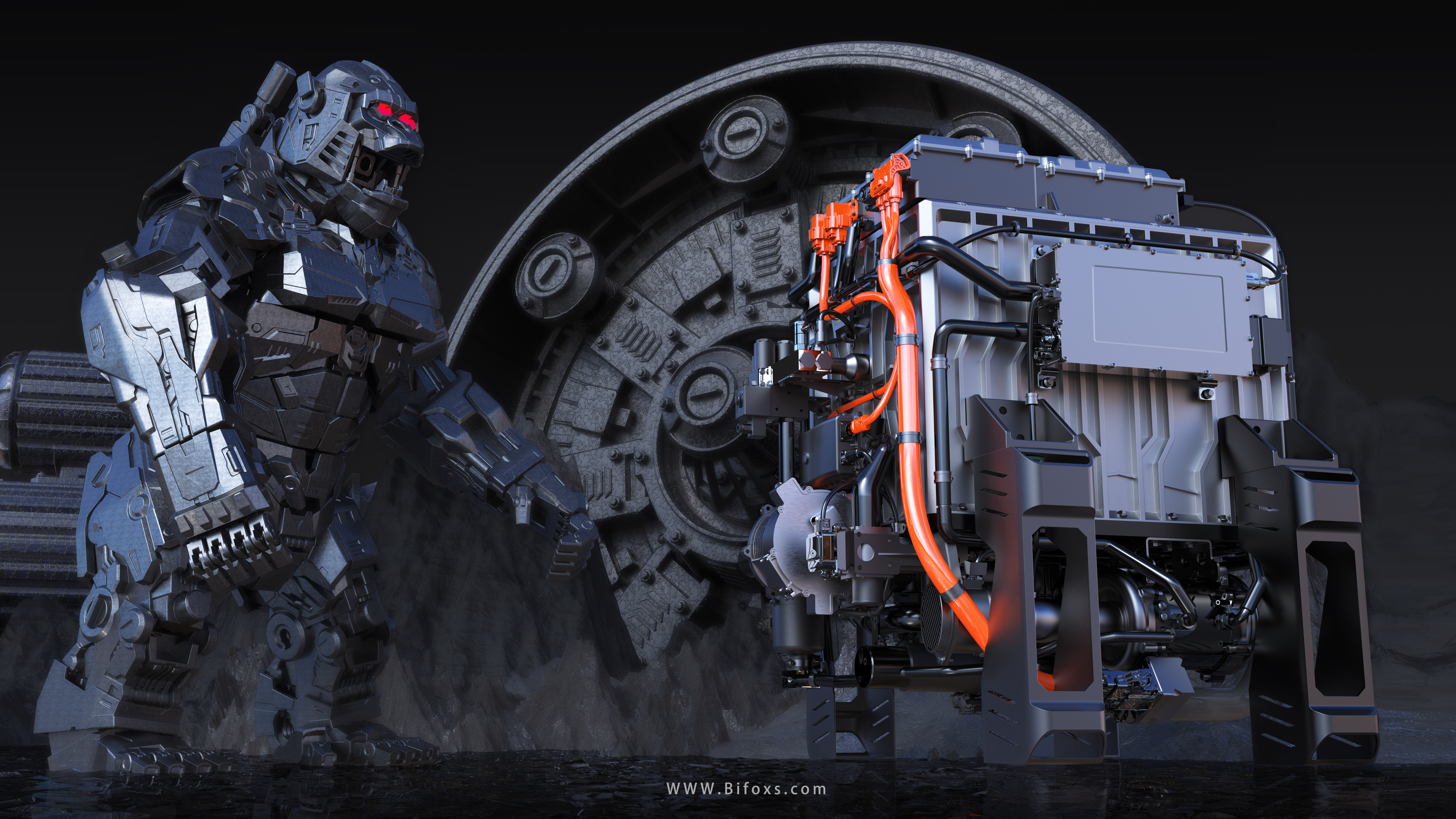 Bifox，White fox design，industrial design，product design，engine，Battery，hydrogen fuel，new energy，