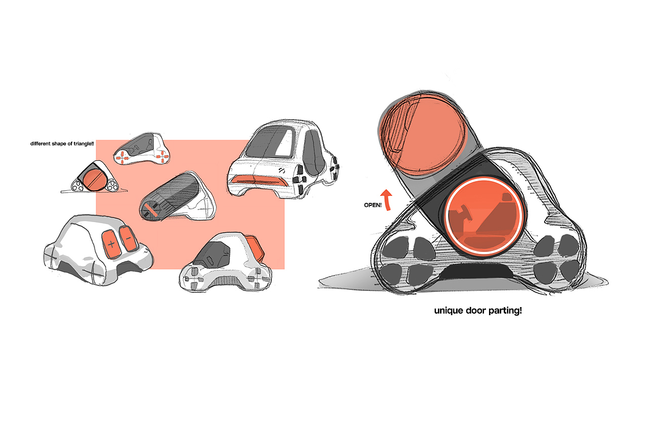 Trois，automobile，conceptual design，vehicle，