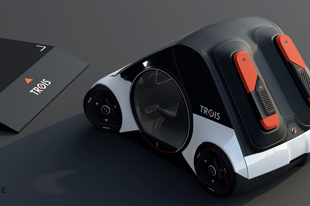 Trois，automobile，conceptual design，vehicle，