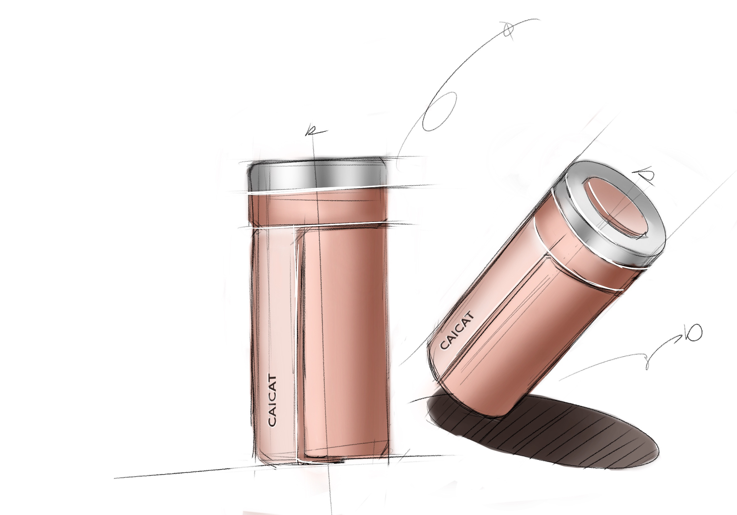 Hand drawn, industrial, iPad，