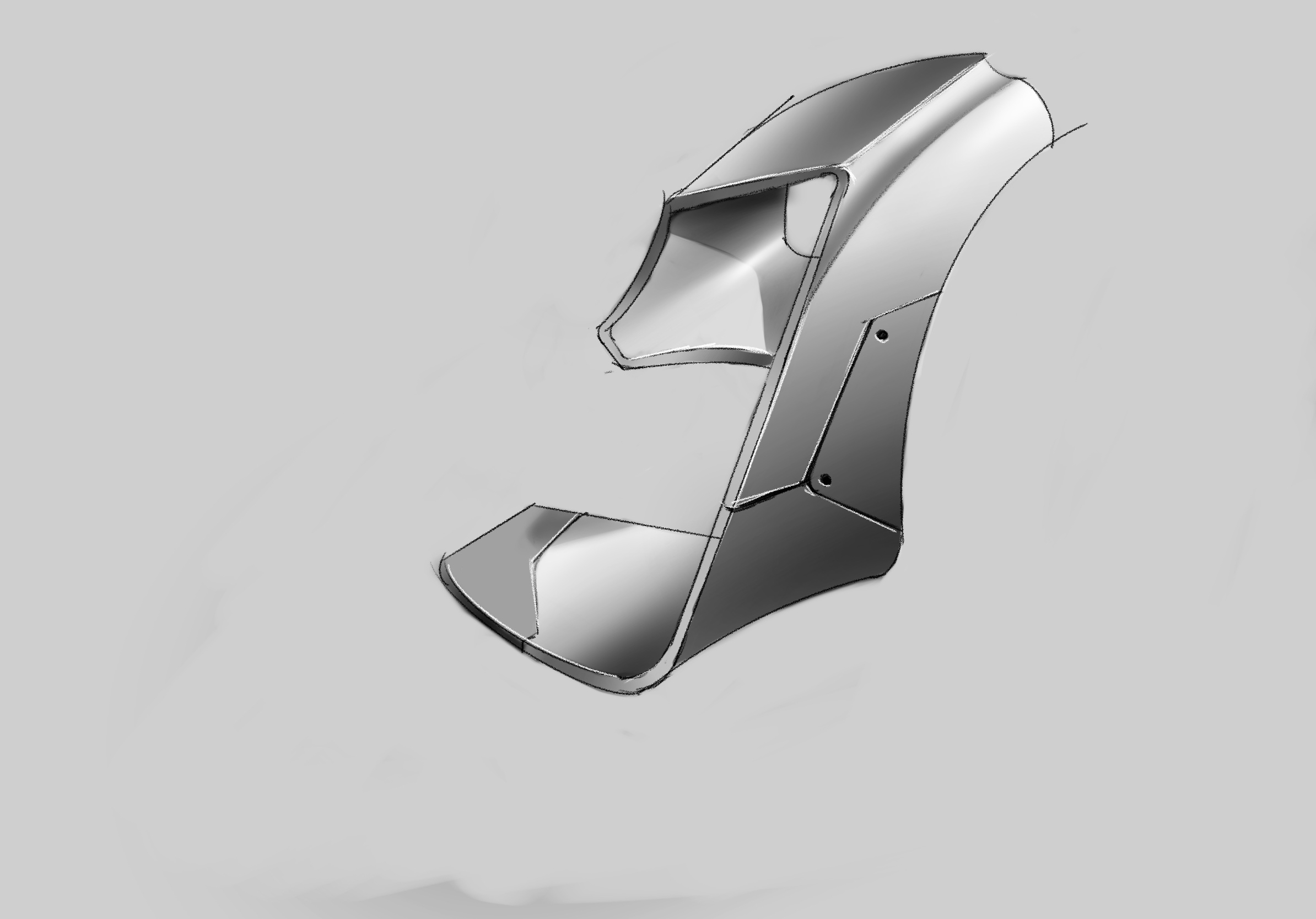 Hand drawn, industrial, iPad，