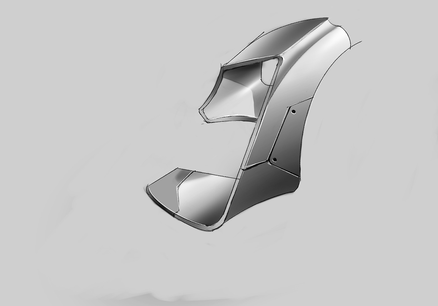 Hand drawn, industrial, iPad，
