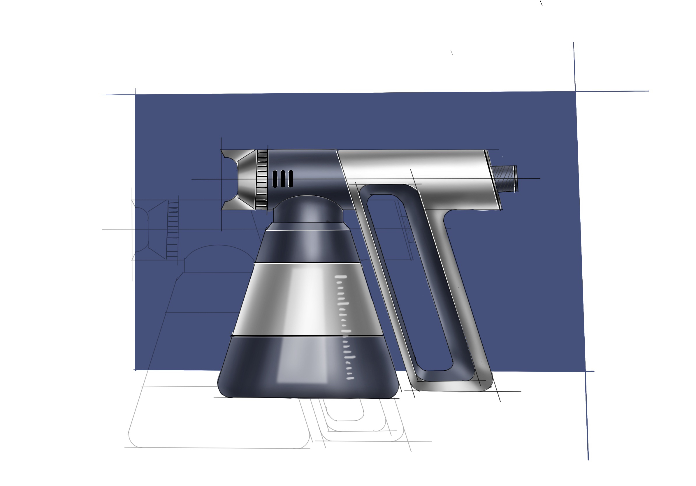 Hand drawn, industrial, iPad，