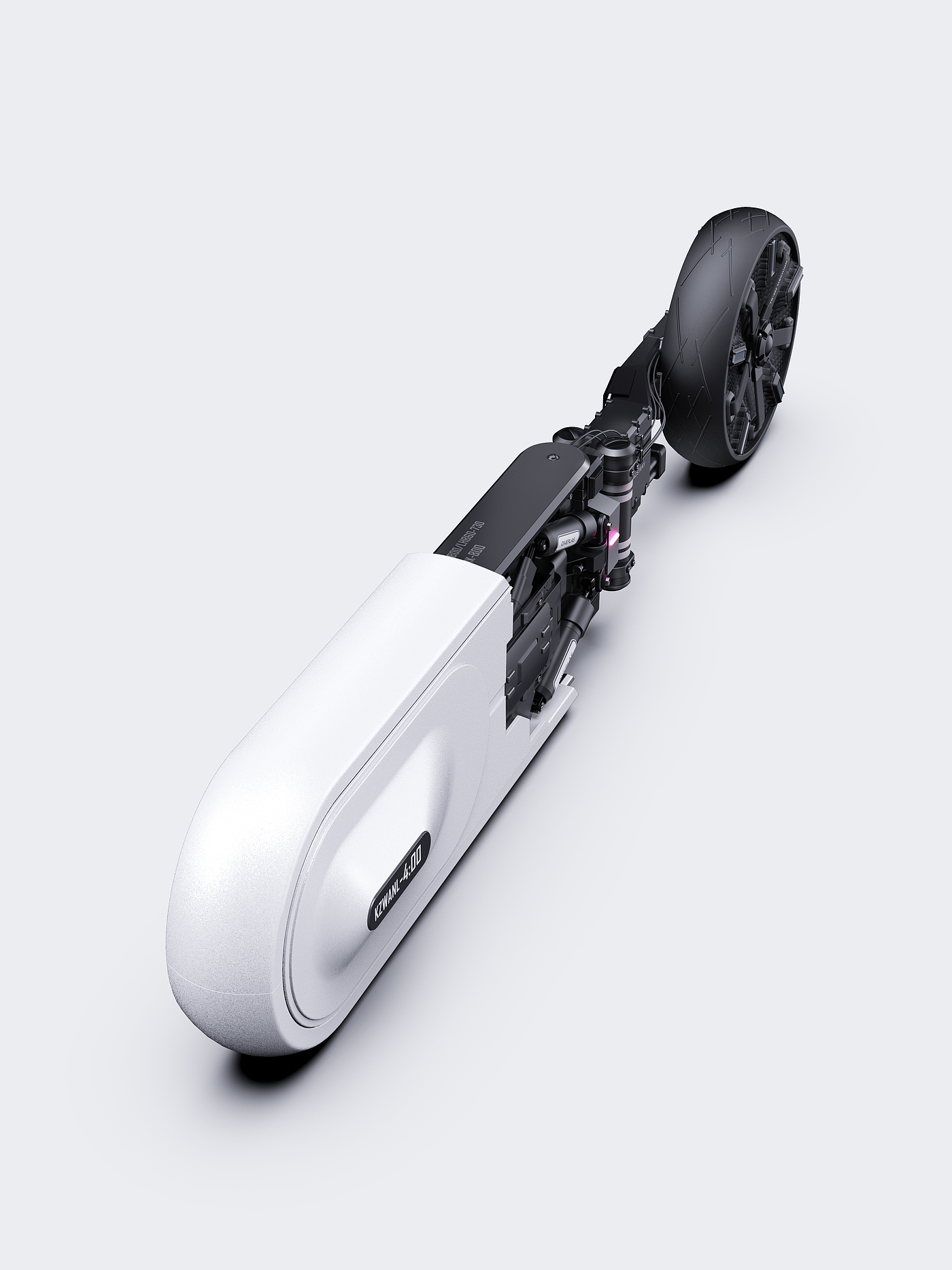 Unmanned motorcycle - Product rendering，