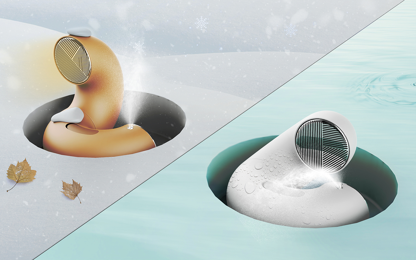 electronic product，Cute fun，Multipurpose，industrial design，Air heater，