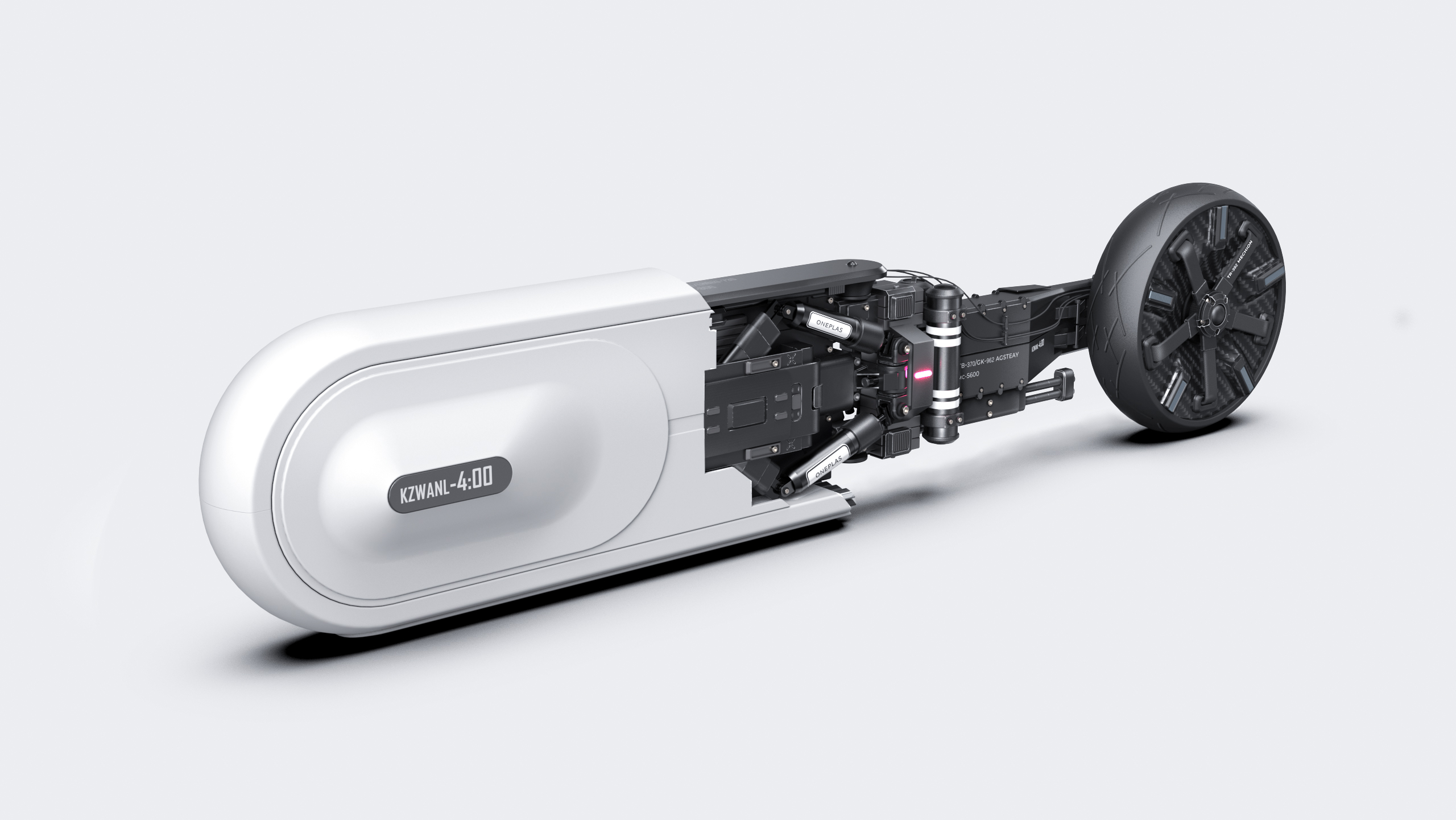 Unmanned motorcycle - Product rendering，