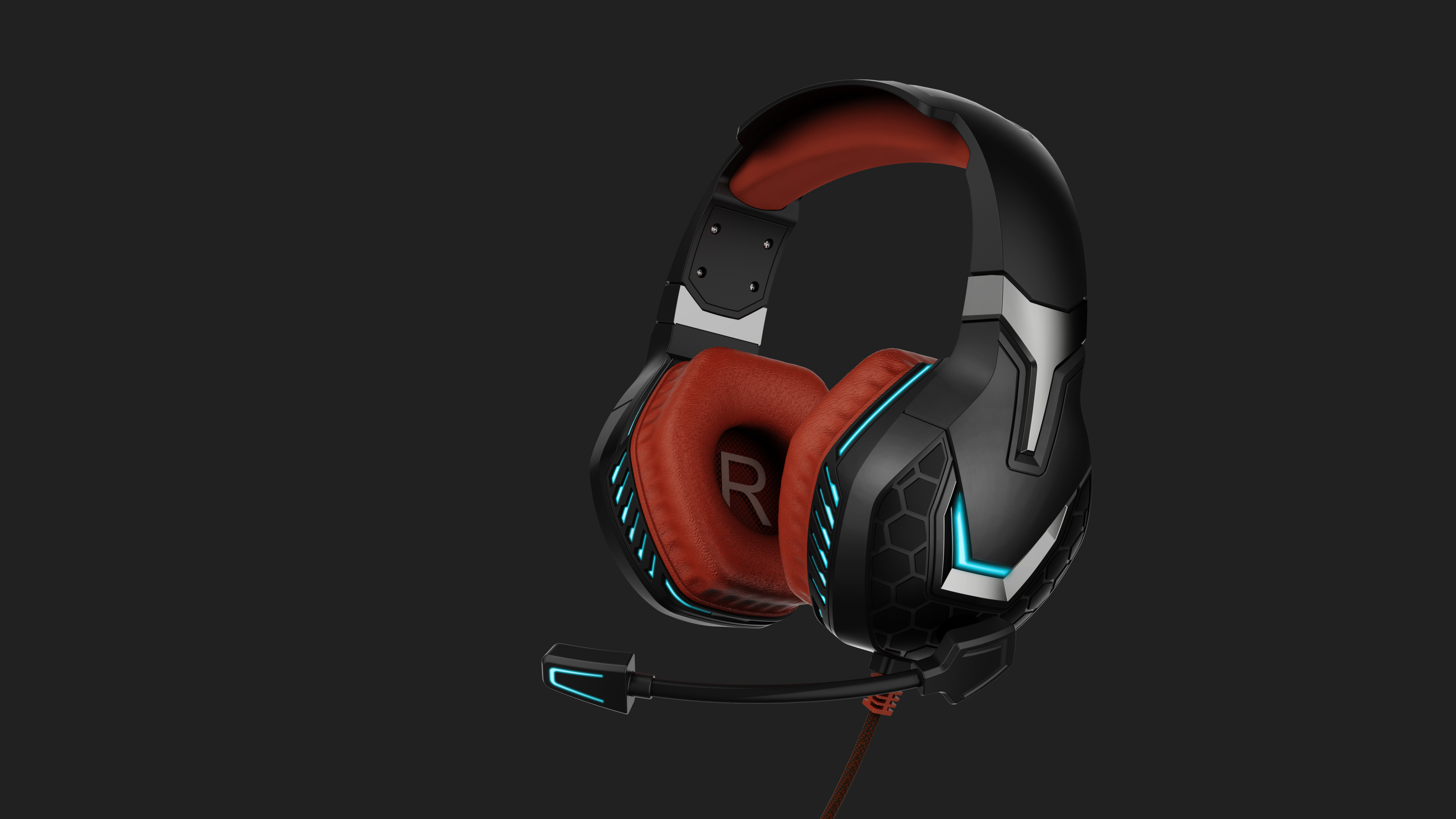 Game headset，Appearance design，product design，industrial design，Yunbo design，