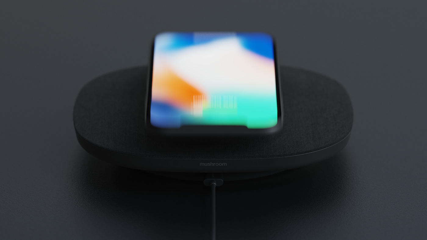 wireless，Charger，Mushroom，shape，inspiration，