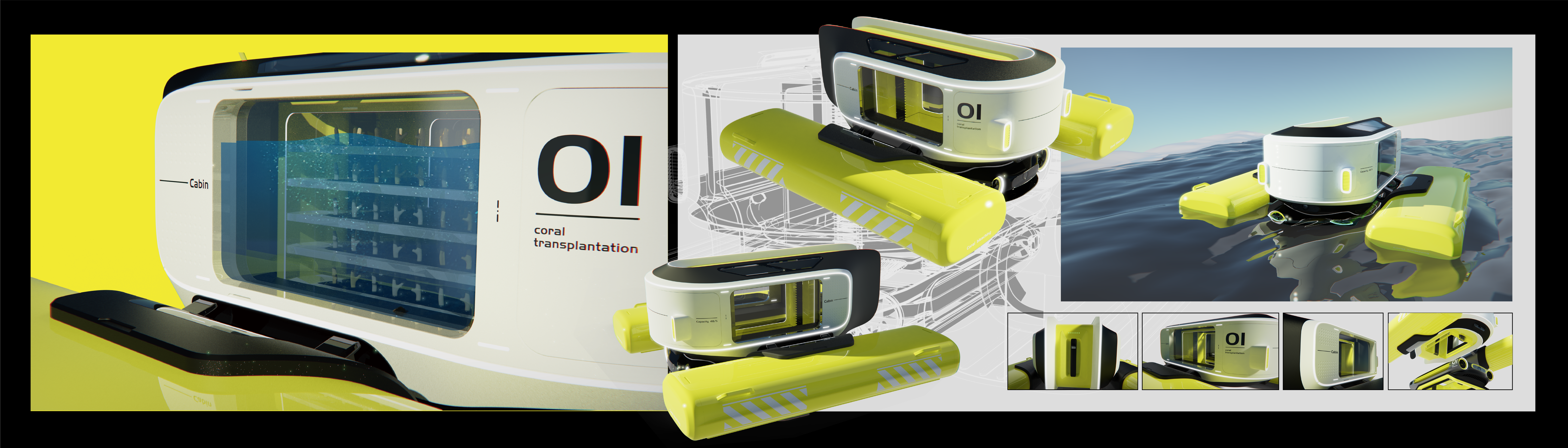 Coral Bleaching ，Marine ecology，industrial design，Unmanned underwater vehicle，product design，Tianjin Academy of Fine Arts，