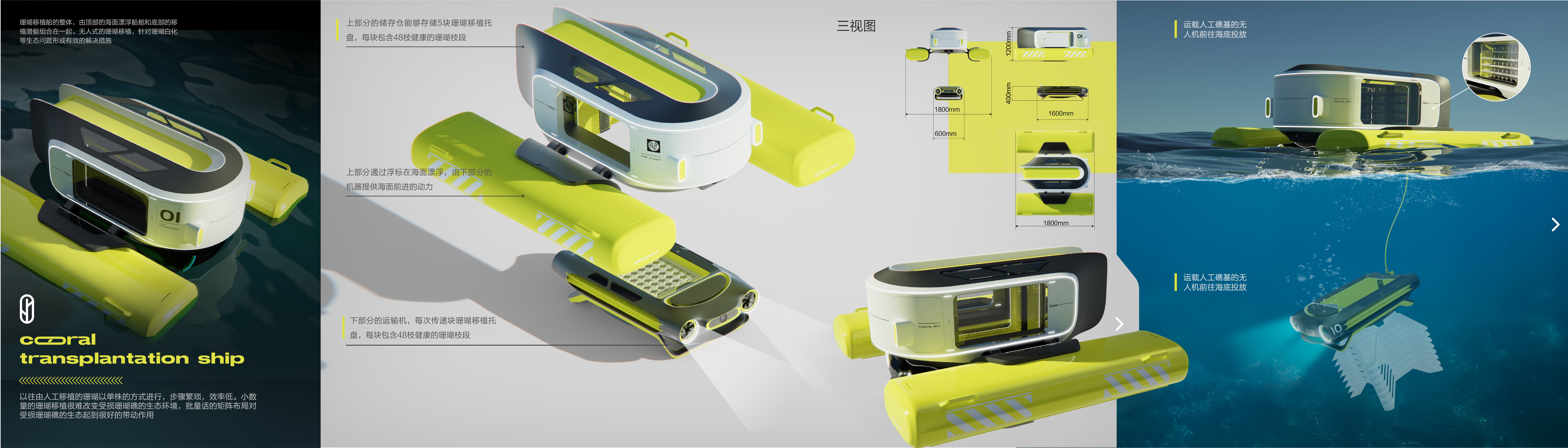 Coral Bleaching ，Marine ecology，industrial design，Unmanned underwater vehicle，product design，Tianjin Academy of Fine Arts，