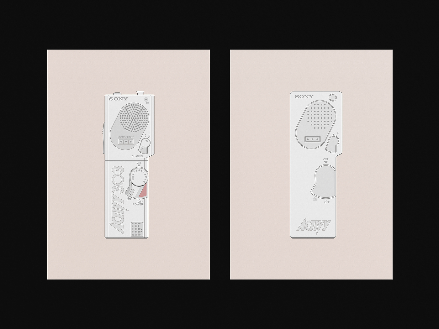 walkie-talkie，Poster Design ，Product Poster，Sony，sony，Minimalist design ，Handheld device，