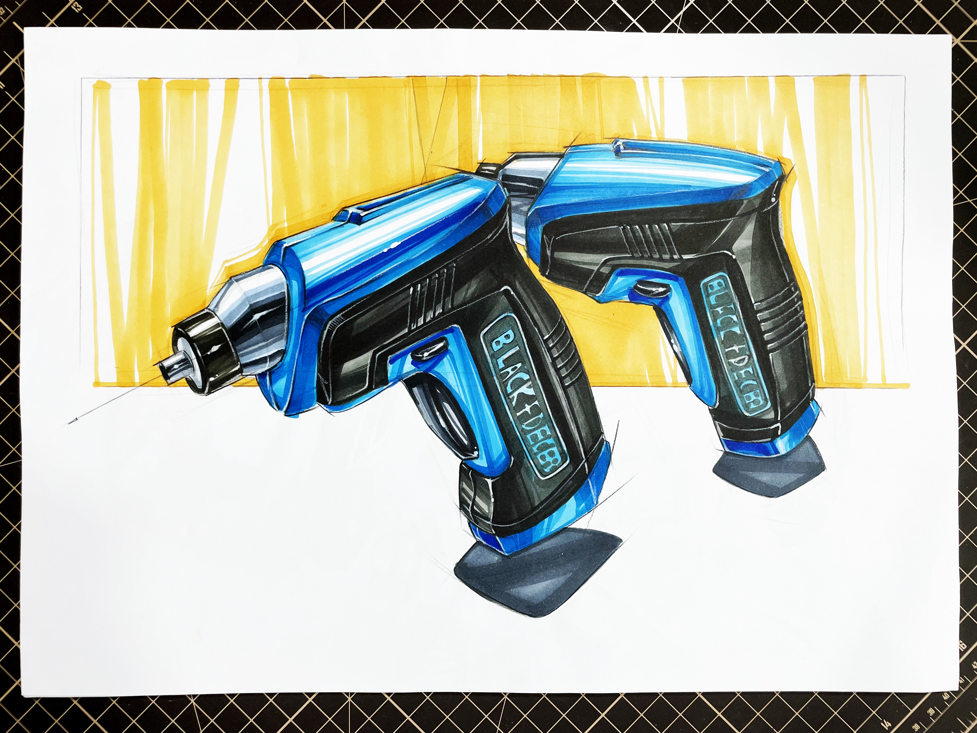 Hand drawn products，Marker hand drawn，product design，industrial design，Postgraduate entrance examination，sample reels，