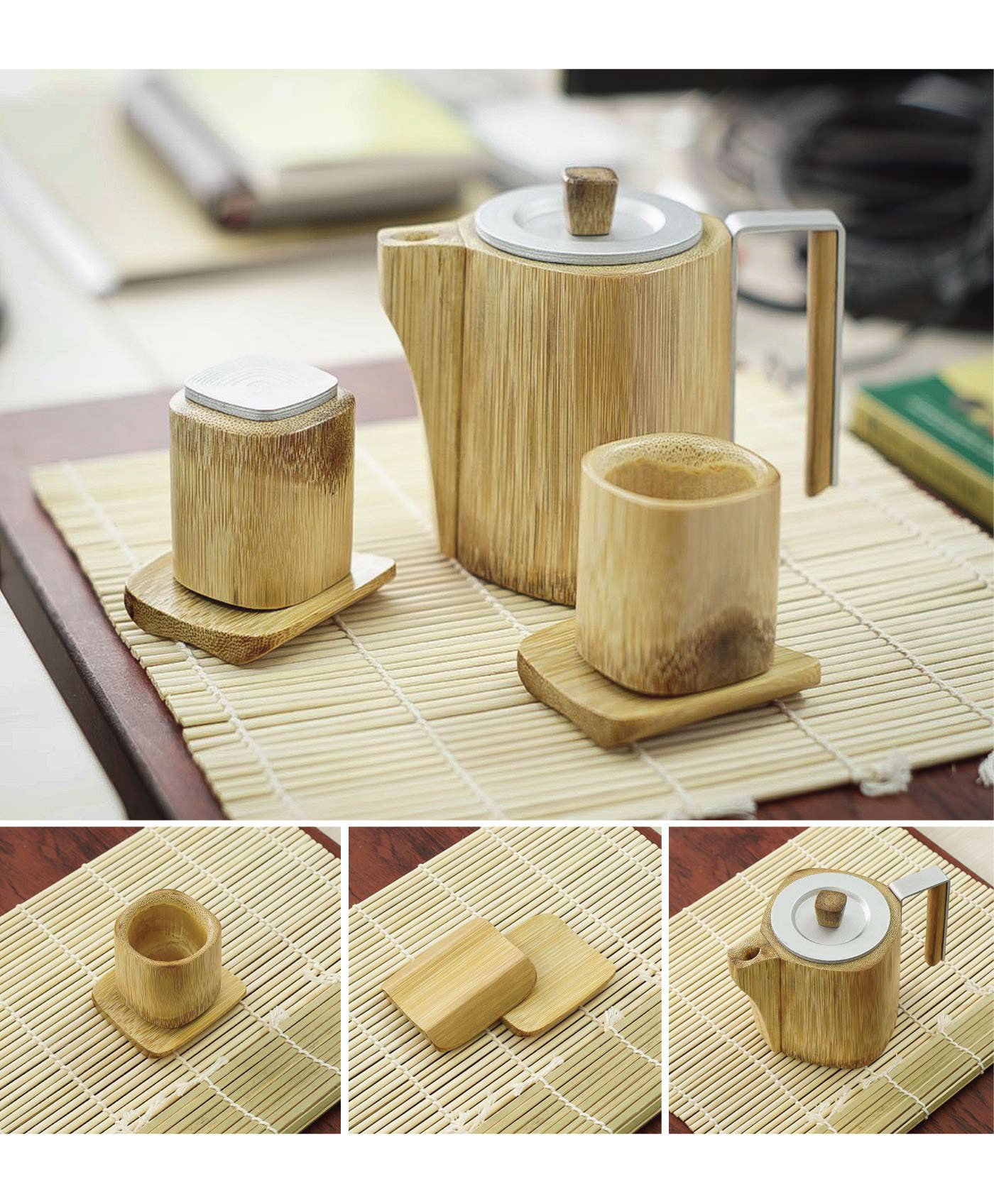 Neo Nguyen，Clover Pham，Made of bamboo，Modern bamboo teapot，