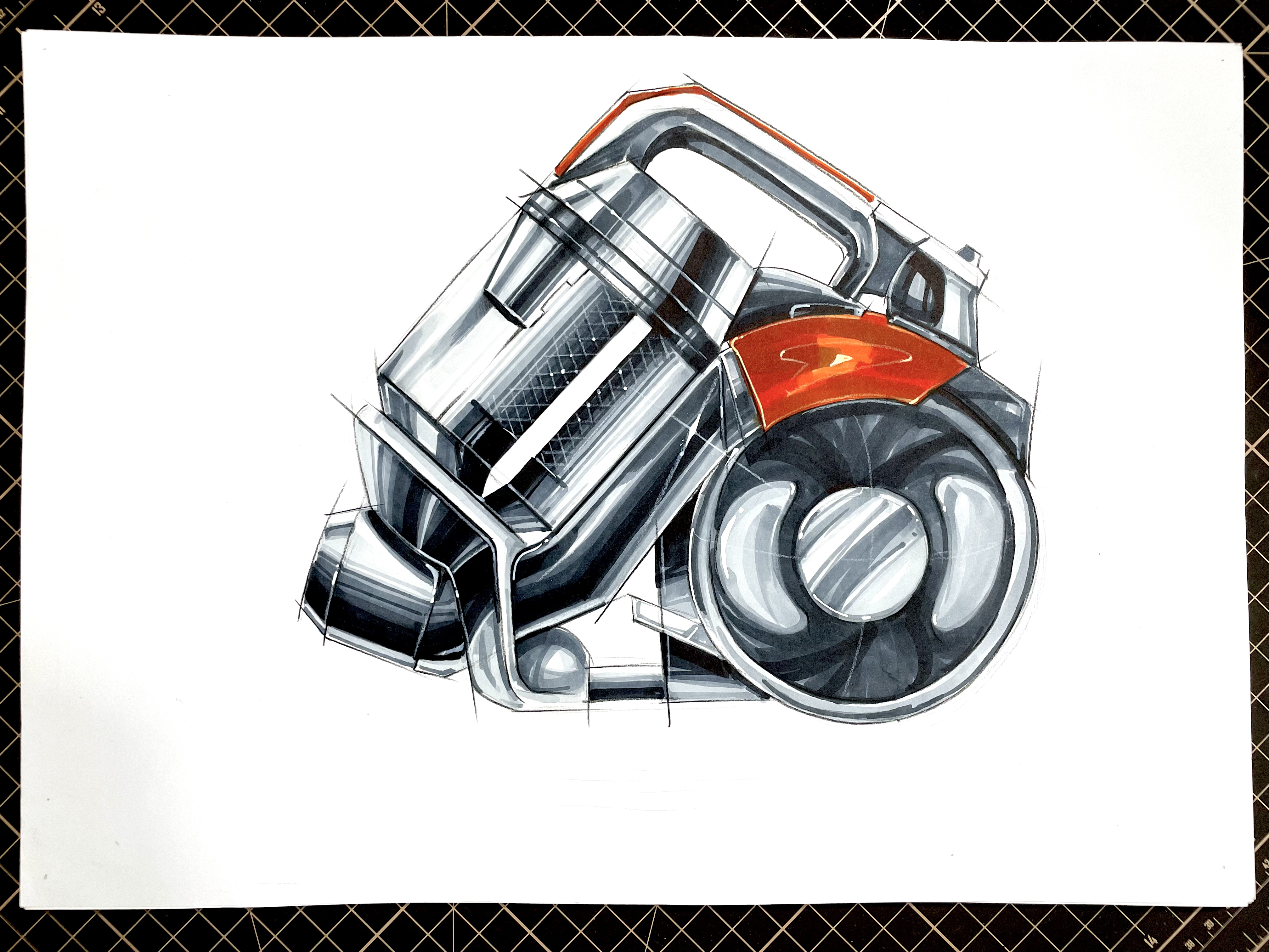 Hand drawn products，Marker hand drawn，product design，industrial design，Postgraduate entrance examination，sample reels，