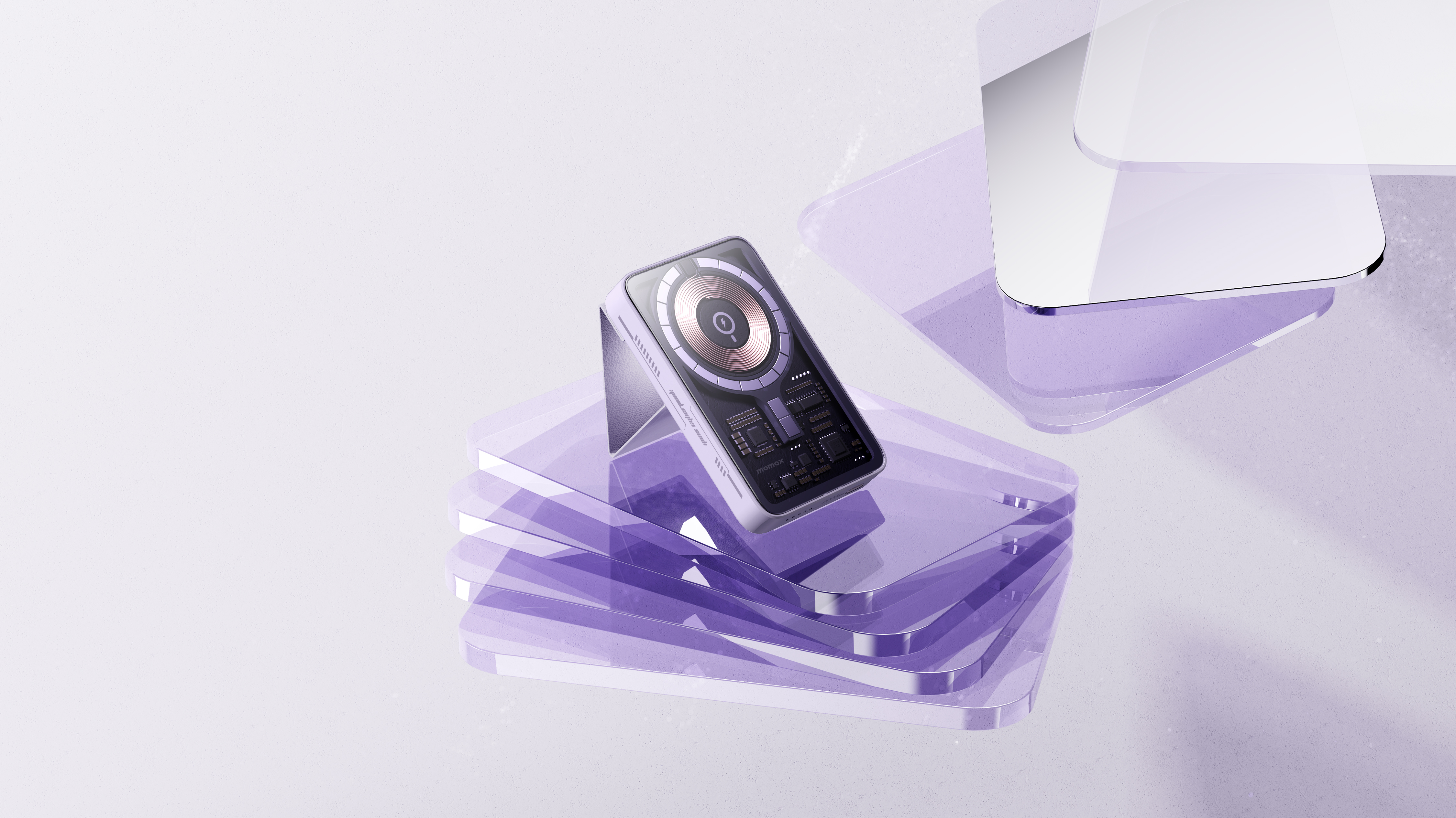 Cyberpunk，portable source，portable battery，transparent，MagSafe，iphone，