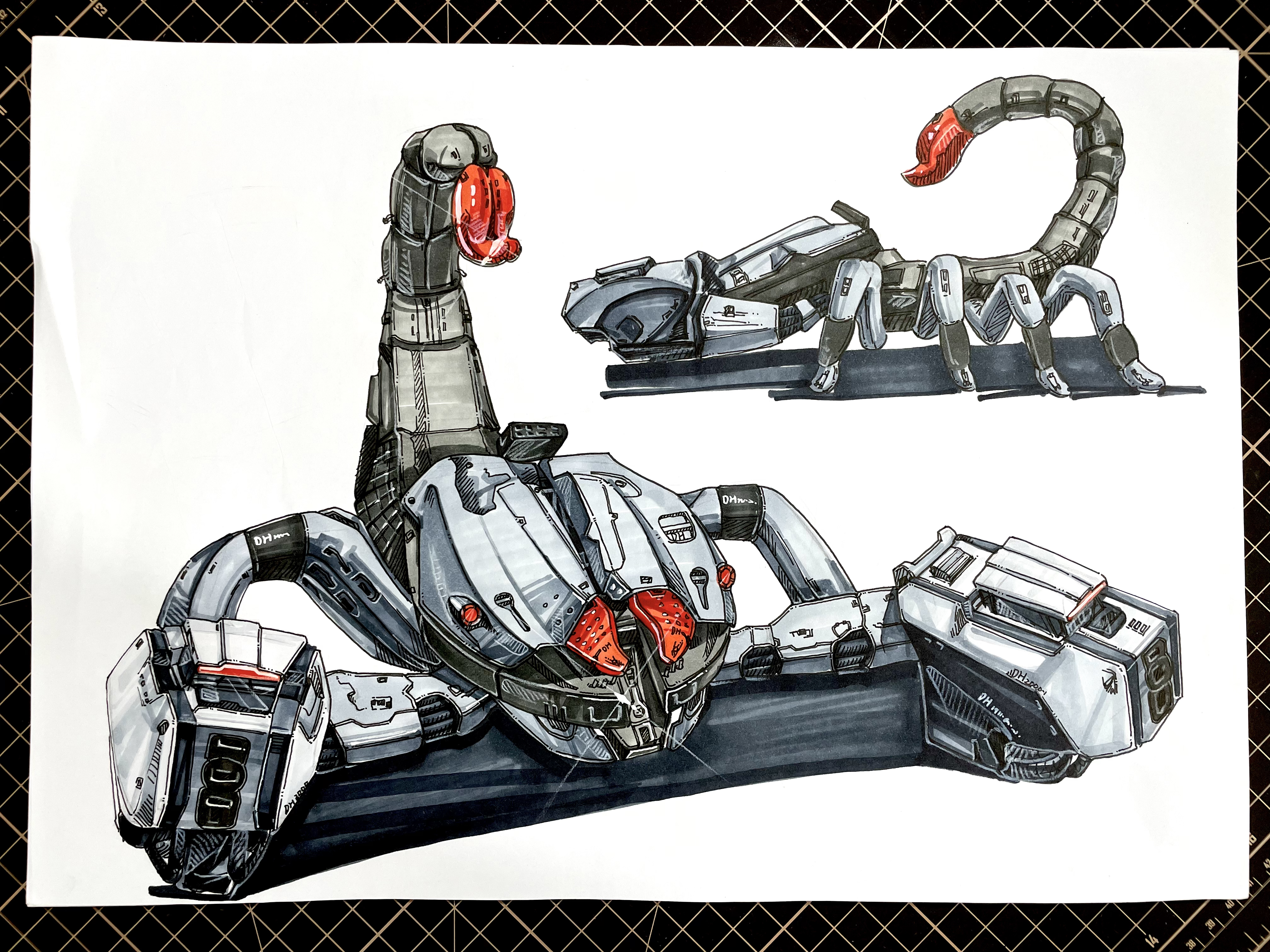 Hand drawn products，Marker hand drawn，product design，industrial design，Postgraduate entrance examination，sample reels，