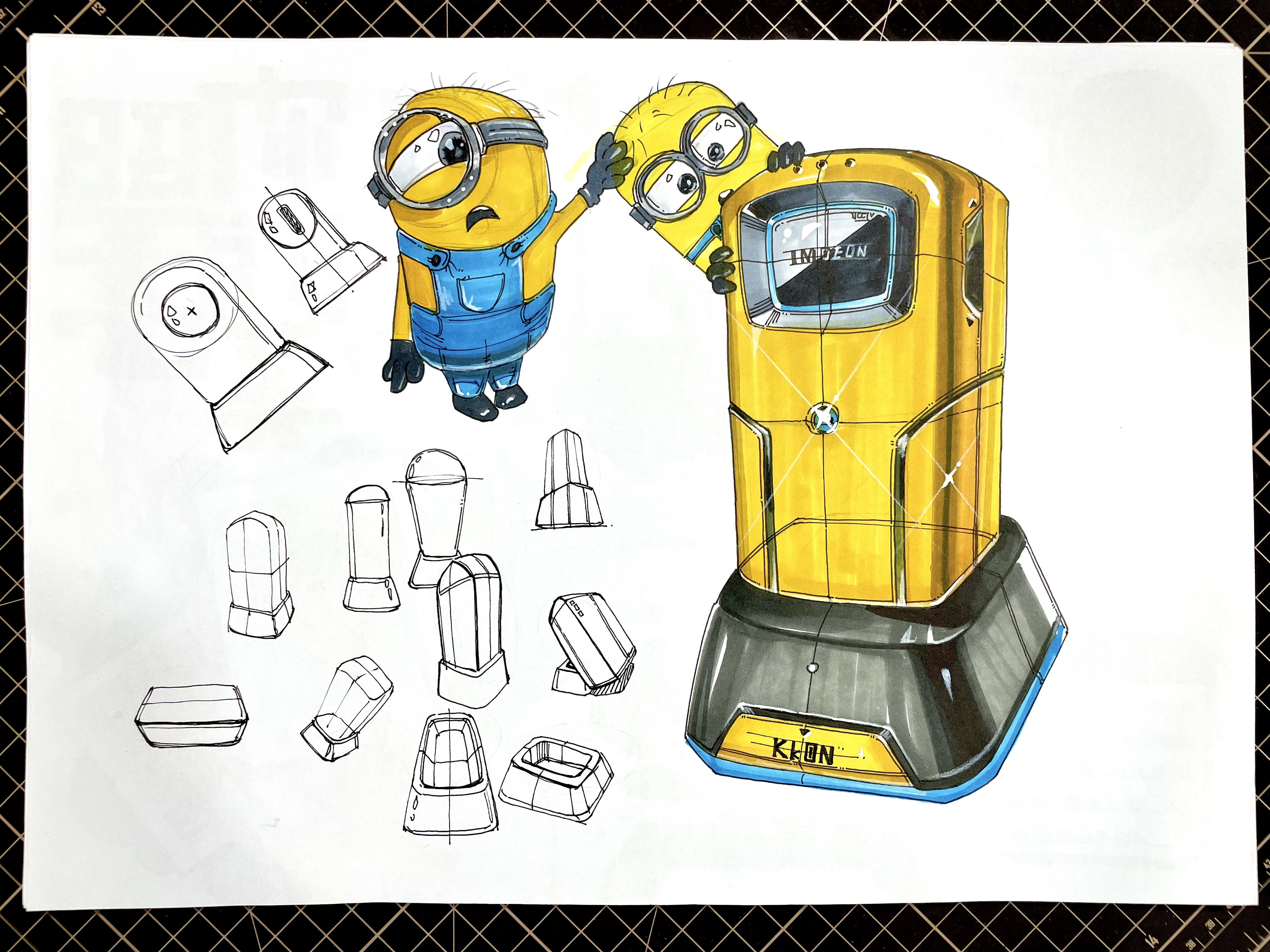 Hand drawn products，Marker hand drawn，product design，industrial design，Postgraduate entrance examination，sample reels，