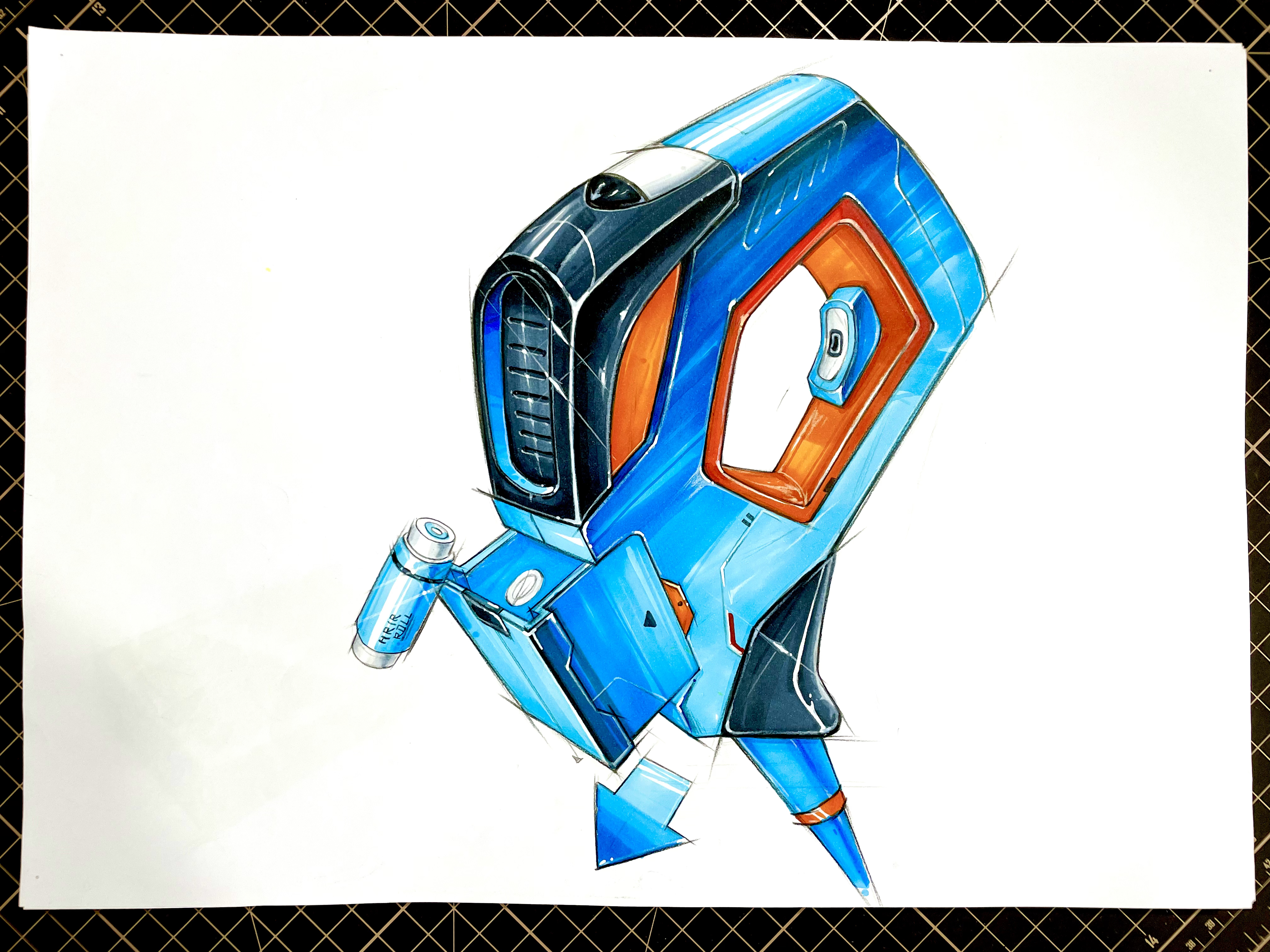 Hand drawn products，Marker hand drawn，product design，industrial design，Postgraduate entrance examination，sample reels，