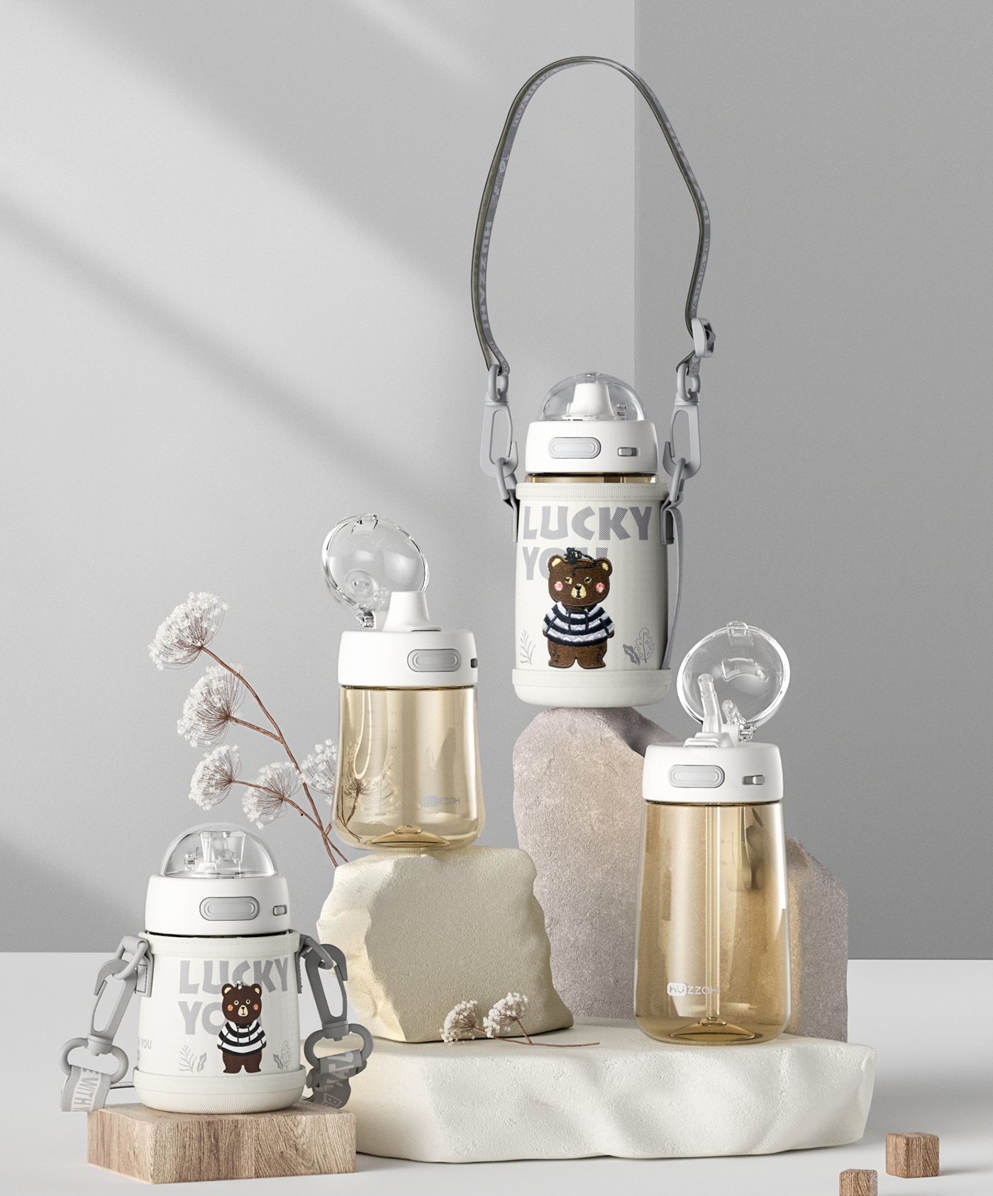 Water cup，Mother and baby，children，Cup cover，Illustration sticker，