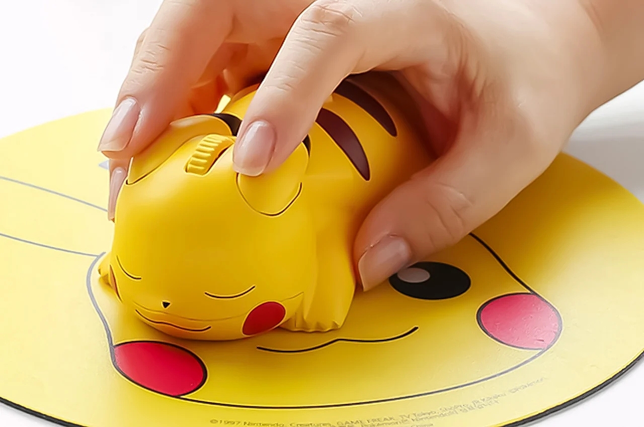 mouse，yellow，wireless，Pokemon，Computer accessories，Cartoon image，Pikachu，