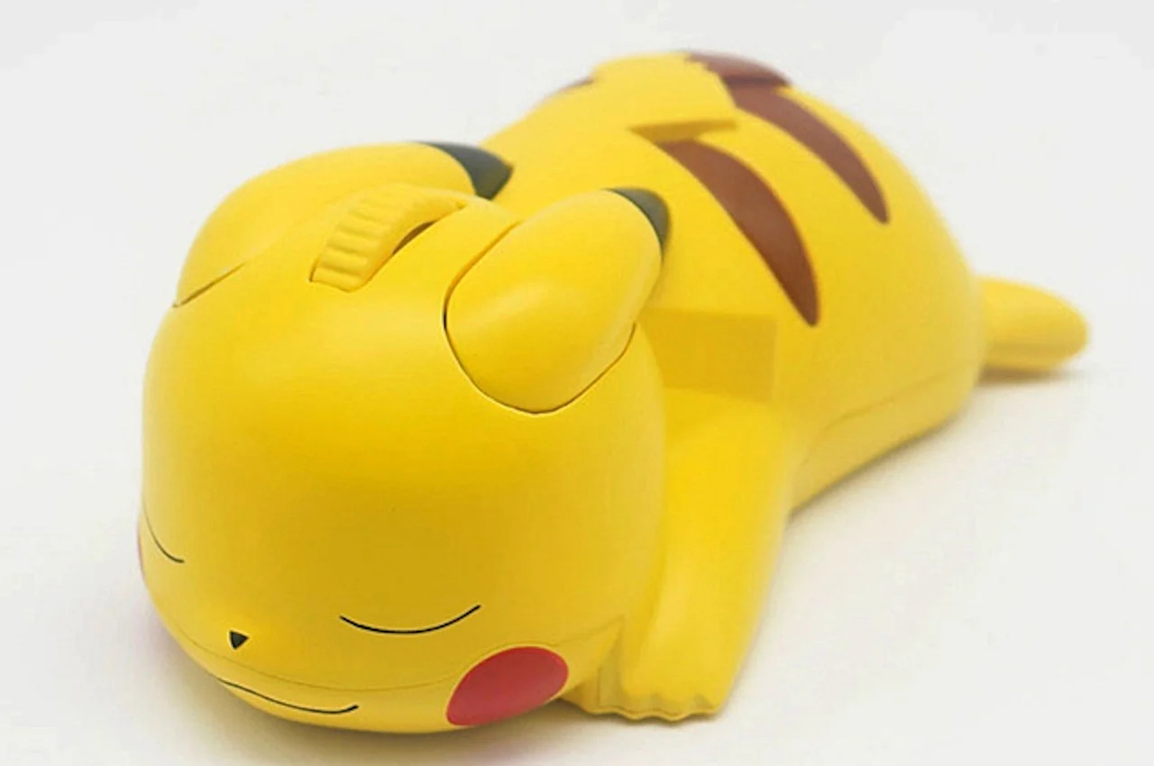mouse，yellow，wireless，Pokemon，Computer accessories，Cartoon image，Pikachu，