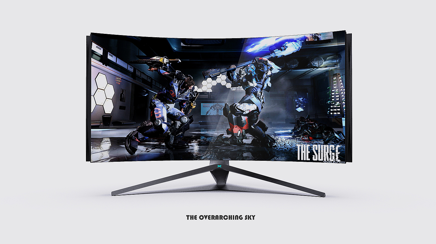 monitor，E-sports，Element penetration，rhino，keyshot，