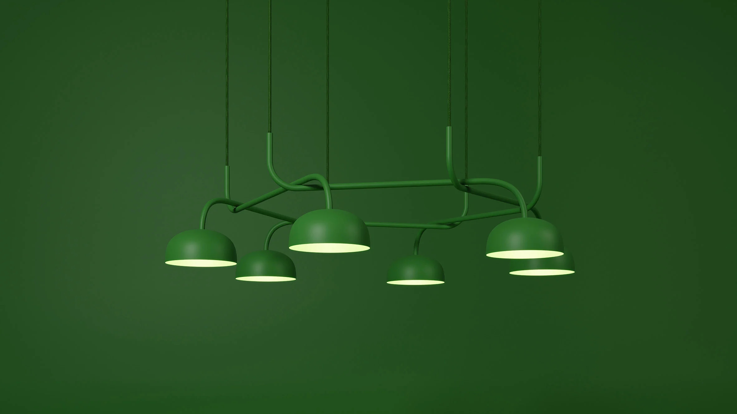 a chandelier，product design，Zero illumination，Curve Crown，Lamp design，