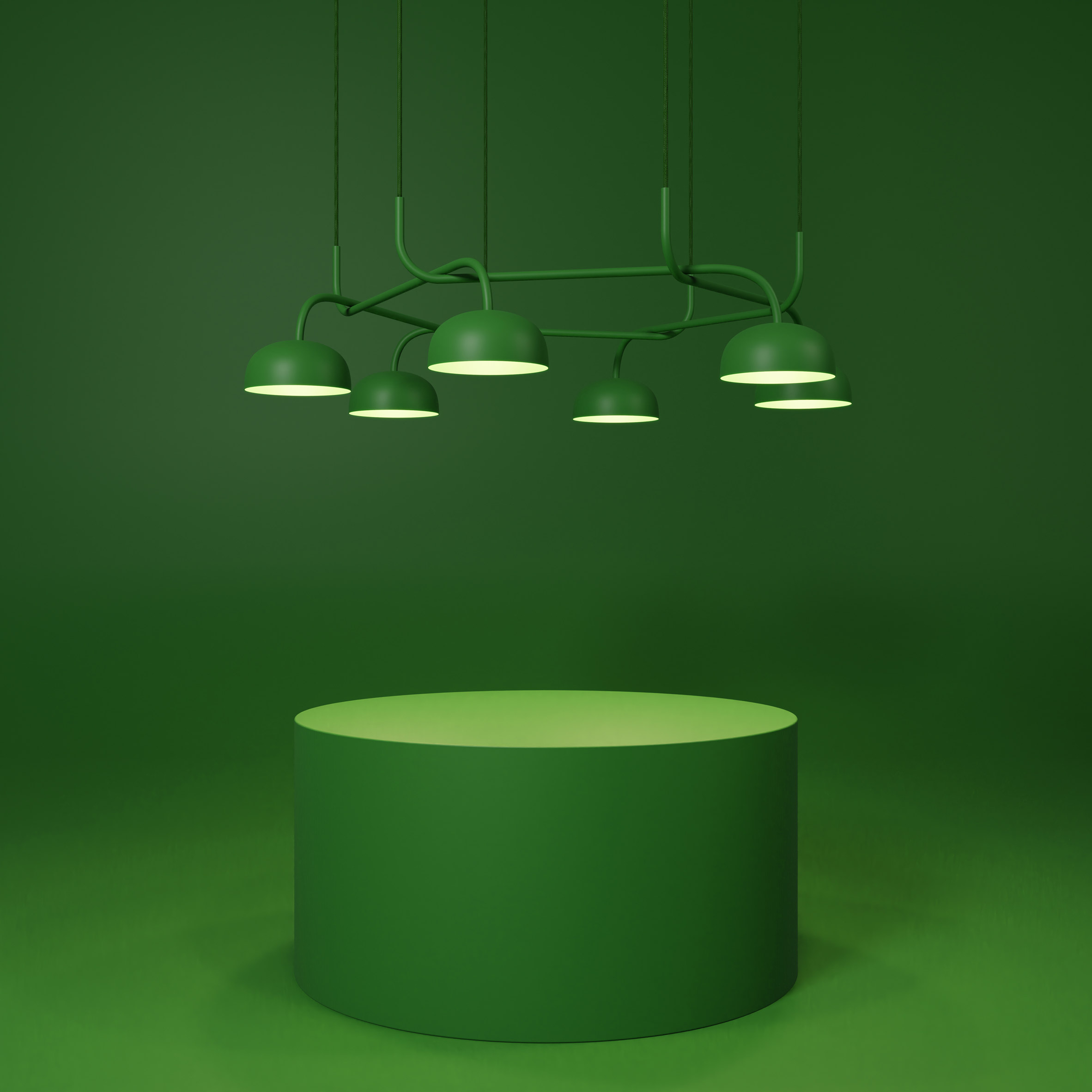 a chandelier，product design，Zero illumination，Curve Crown，Lamp design，