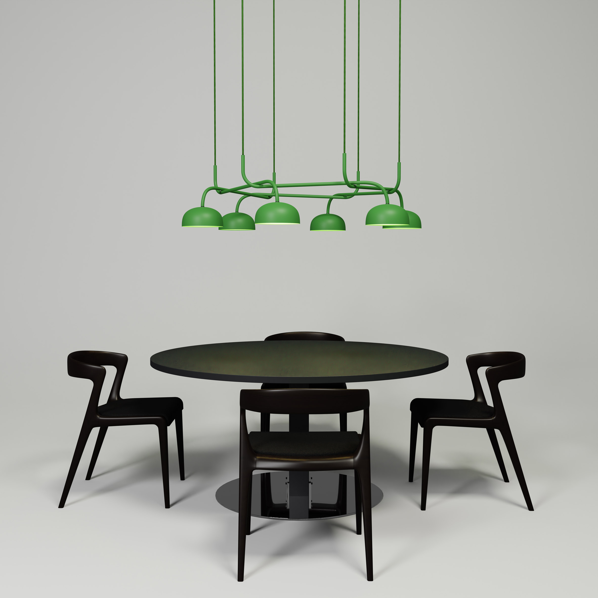 a chandelier，product design，Zero illumination，Curve Crown，Lamp design，