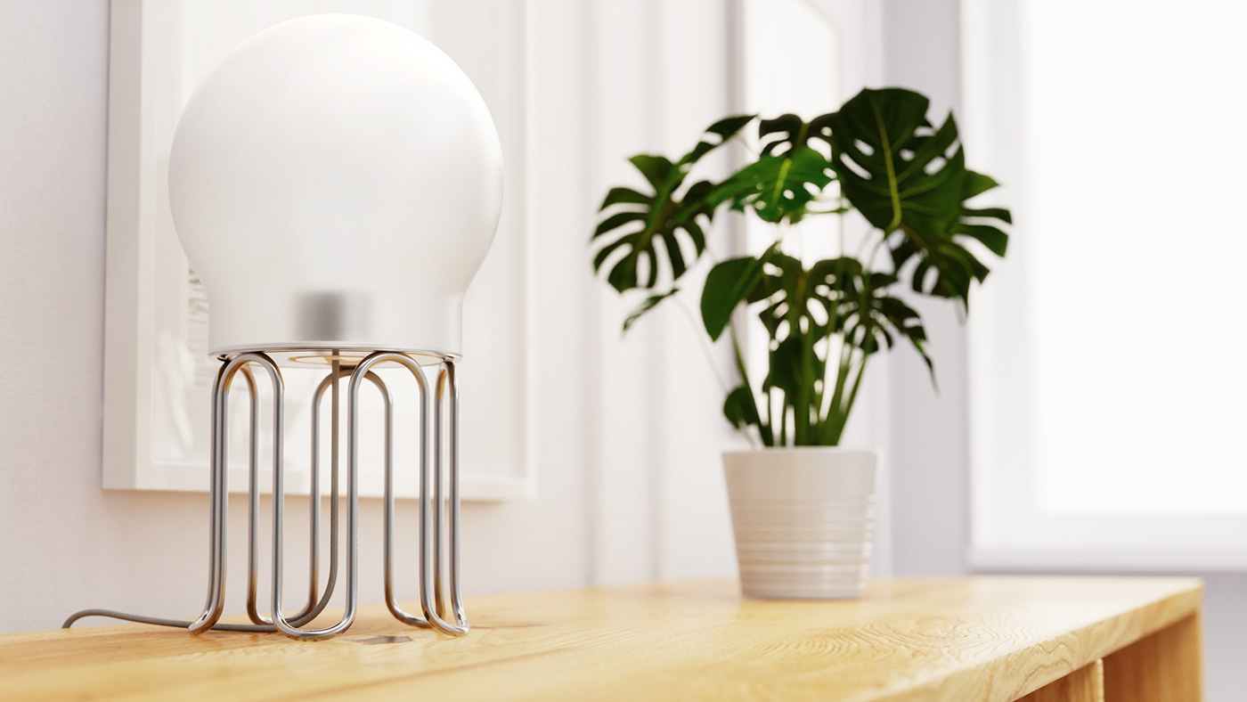 Desk lamp，beautiful，jellyfish，inkstudios，