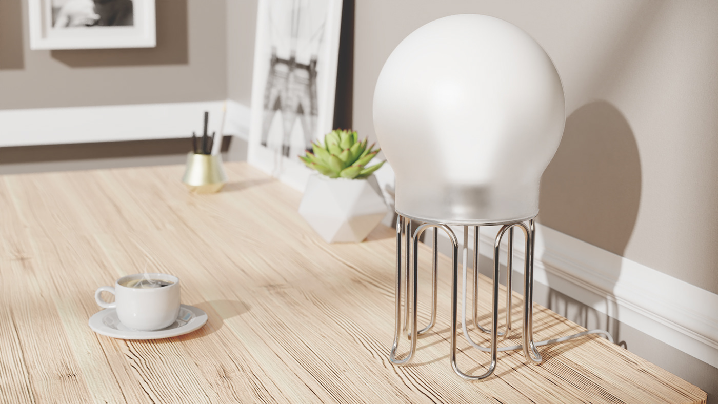 Desk lamp，beautiful，jellyfish，inkstudios，