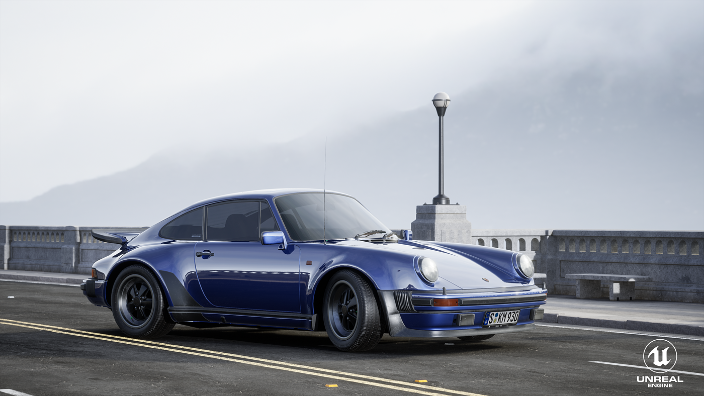 UE4，Car rendering，Porsche，