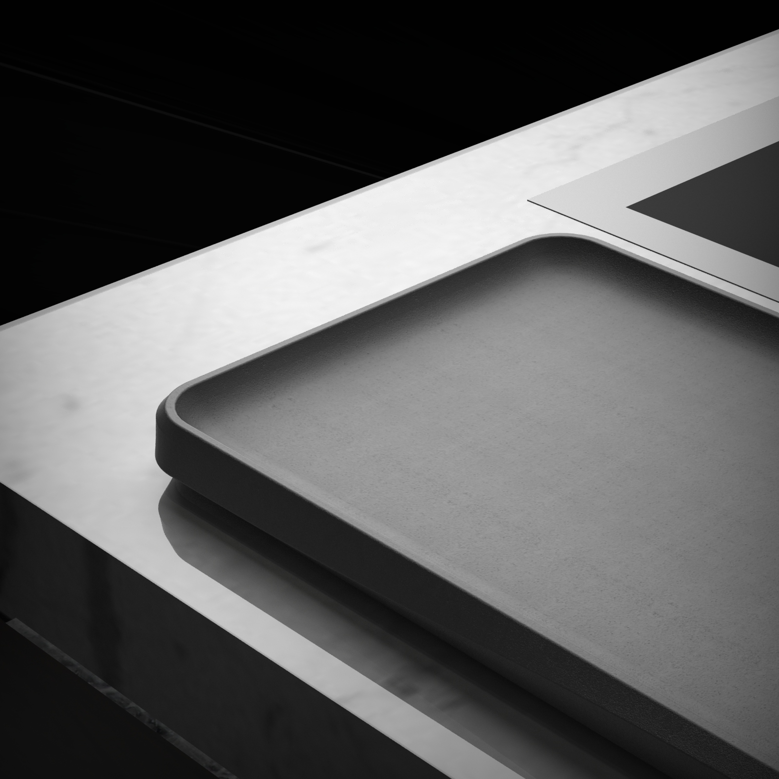 tea tray，Cement tray，Bathroom creative plate，The other side，