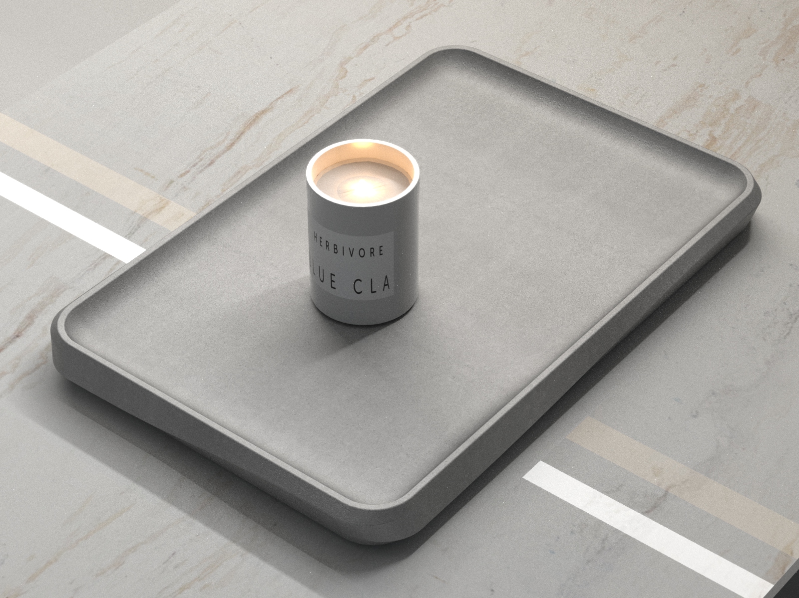 tea tray，Cement tray，Bathroom creative plate，The other side，