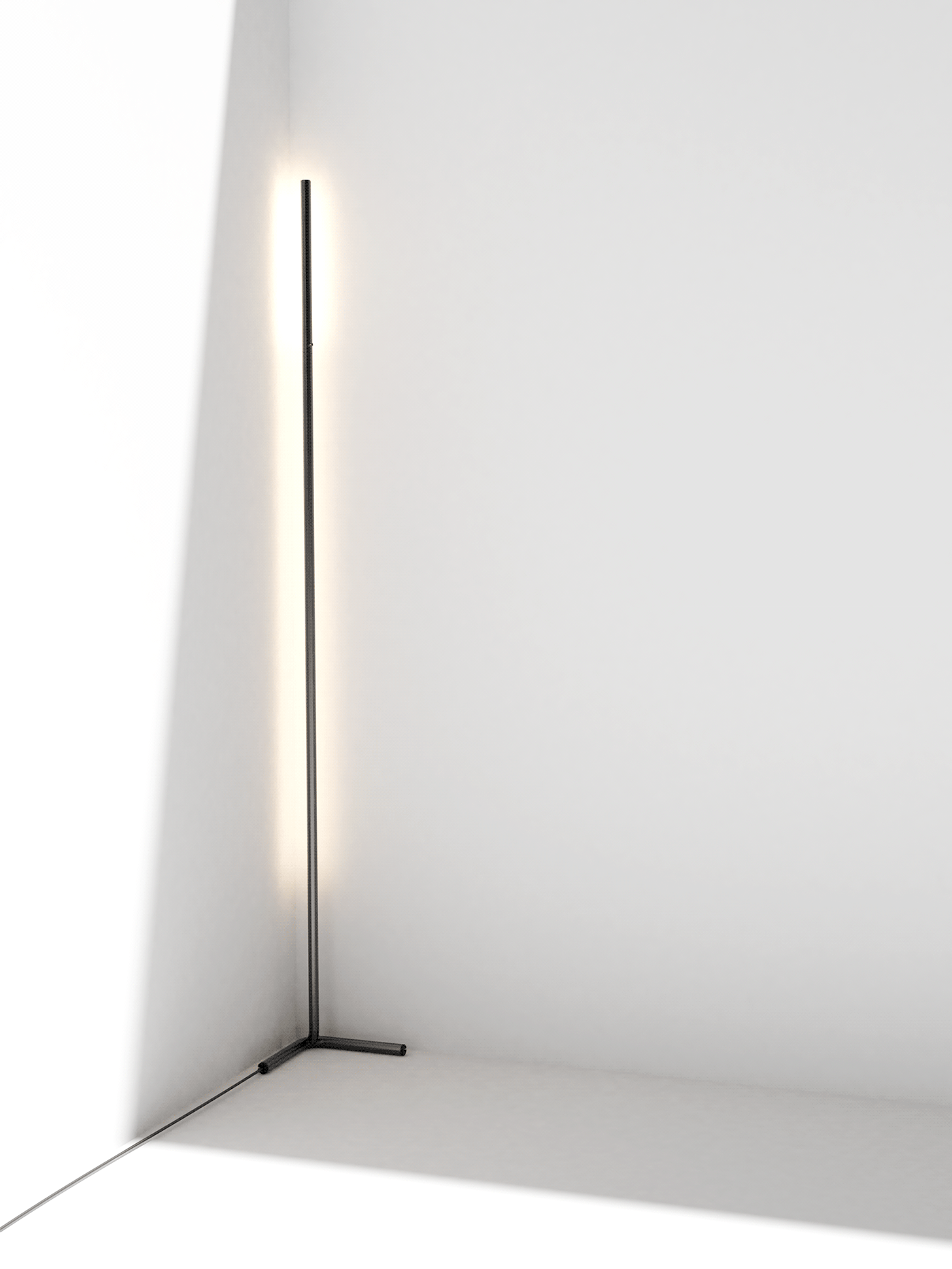 Jaewan Park，CORNER LAMP，product design，Minimalist design ，Floor lamp concept，