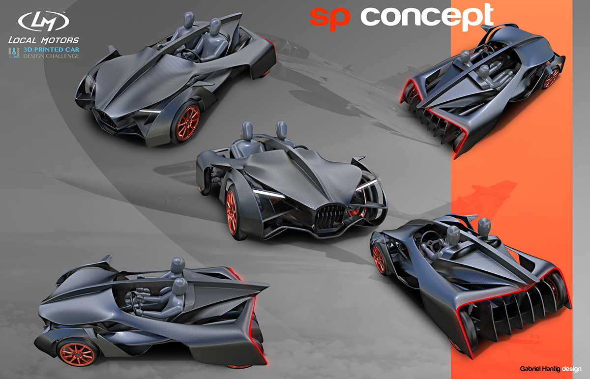 3D printing car，Gabriel Hantig，