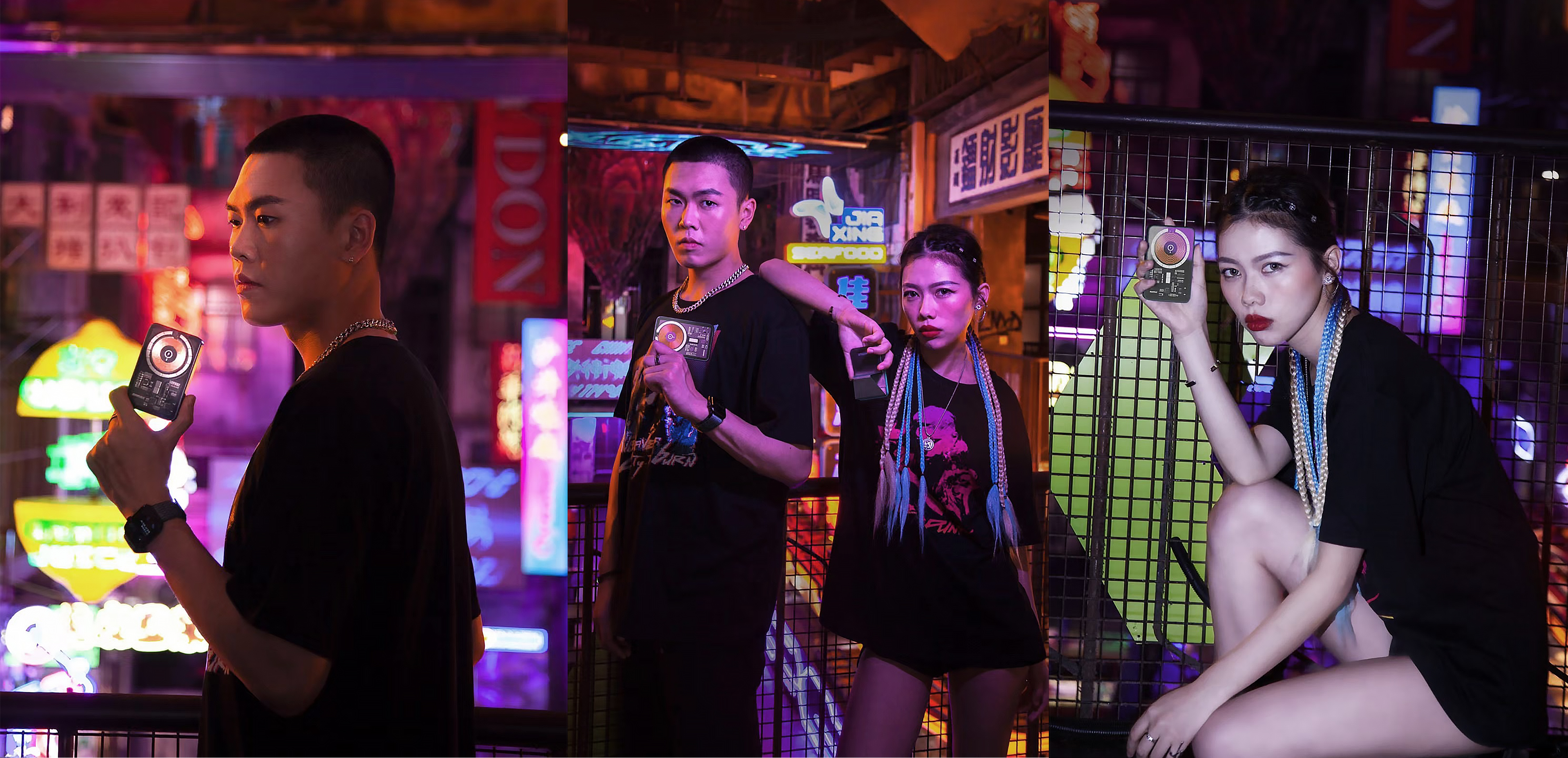 Cyberpunk，portable source，portable battery，transparent，MagSafe，iphone，