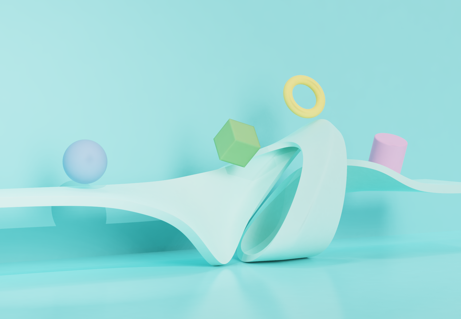 scene，exhibition booth，Exhibition table，Render，geometry，lighting，Macaroon，Maka color，