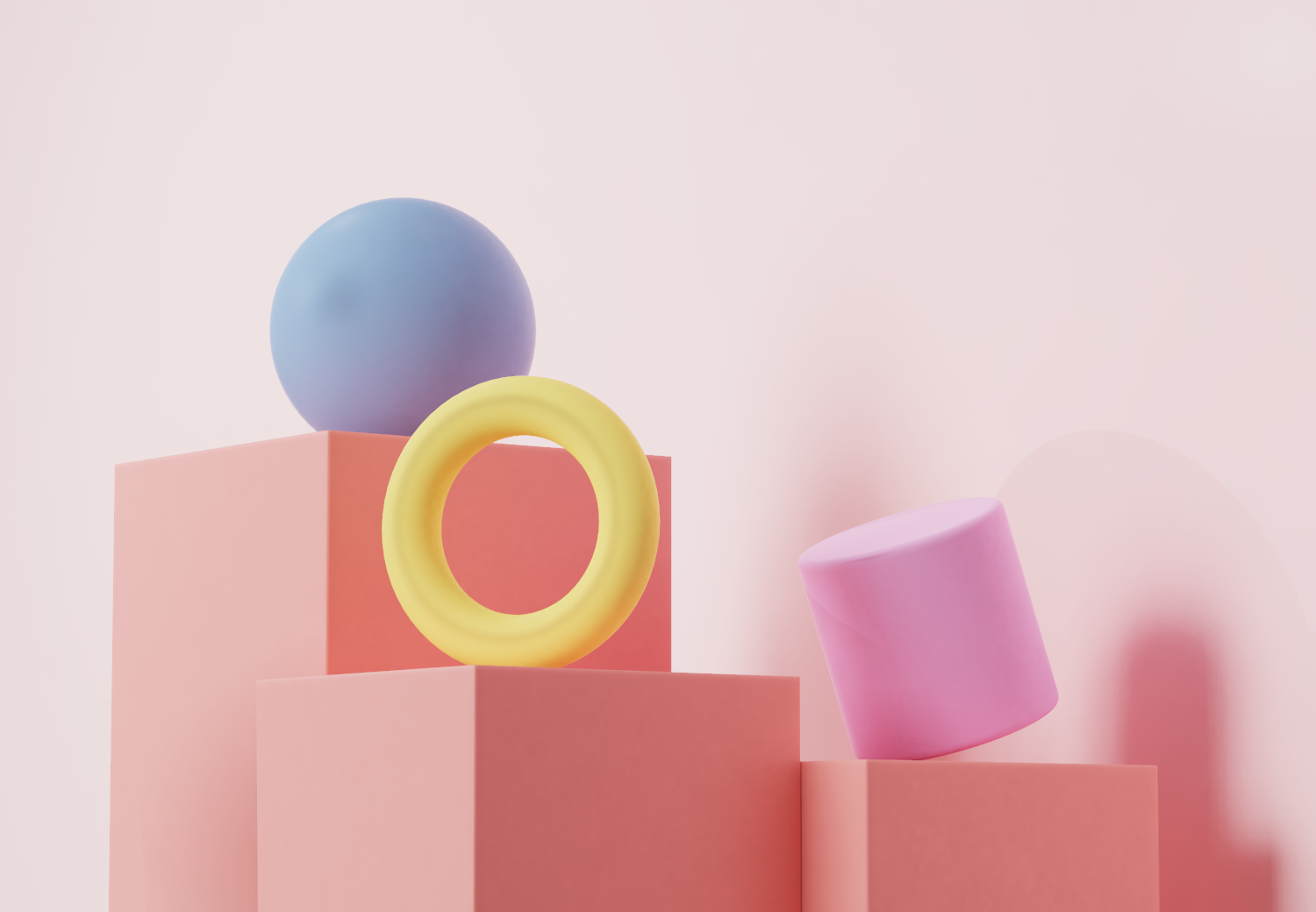 scene，exhibition booth，Exhibition table，Render，geometry，lighting，Macaroon，Maka color，