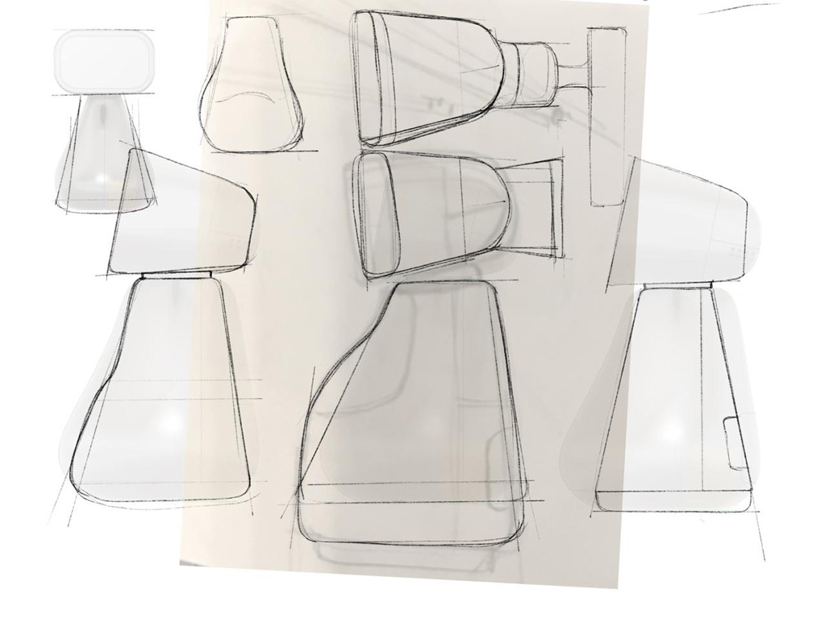 Child monitor，camera，3D model，sketch，