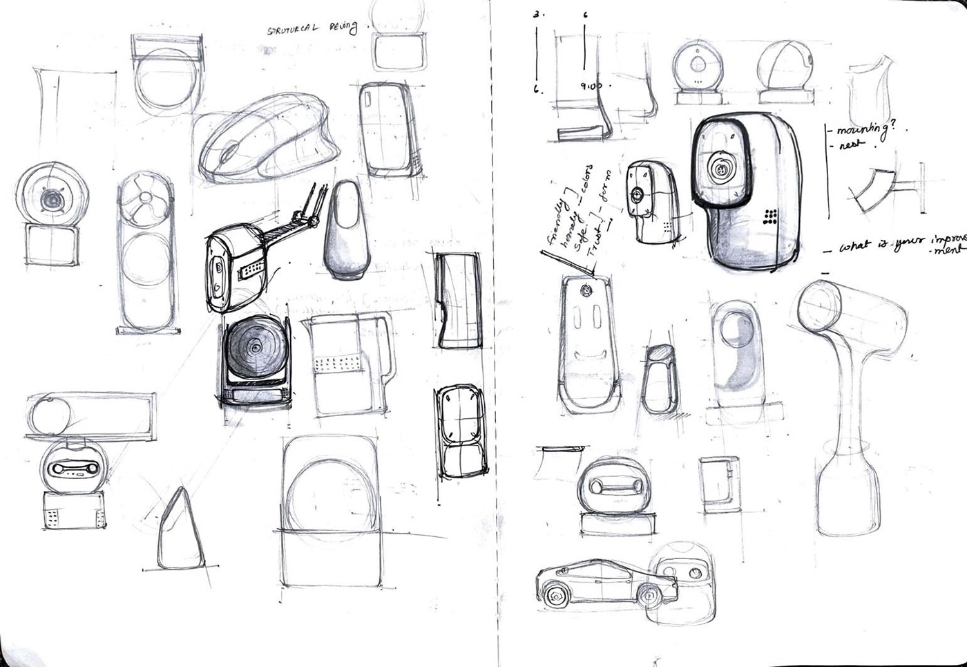 Child monitor，camera，3D model，sketch，