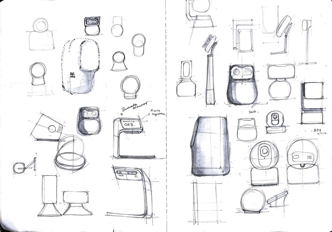 Child monitor，camera，3D model，sketch，