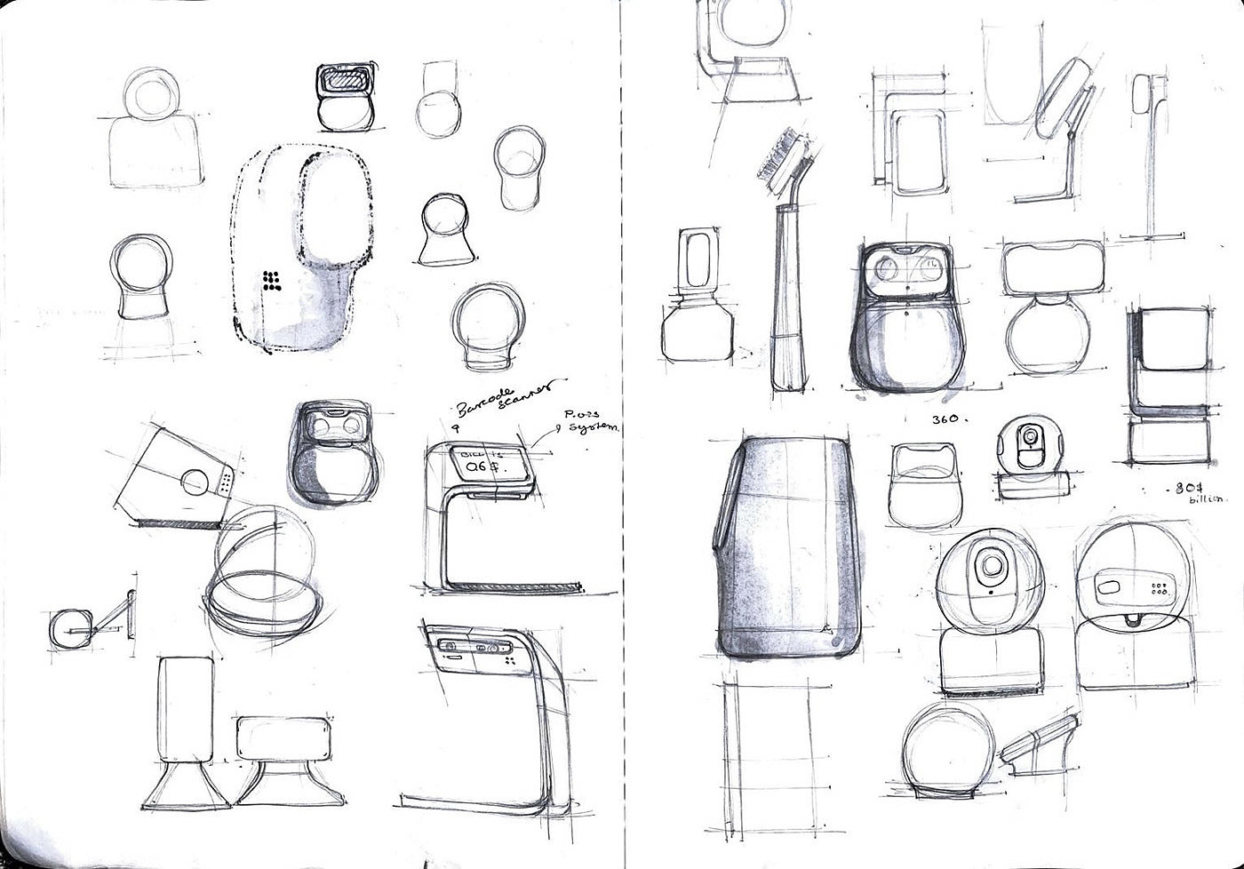 Child monitor，camera，3D model，sketch，