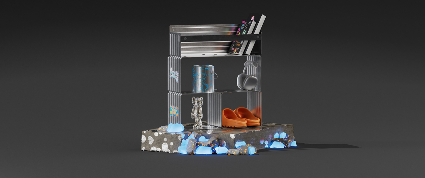 goods shelves，Multicolor，Simplicity，