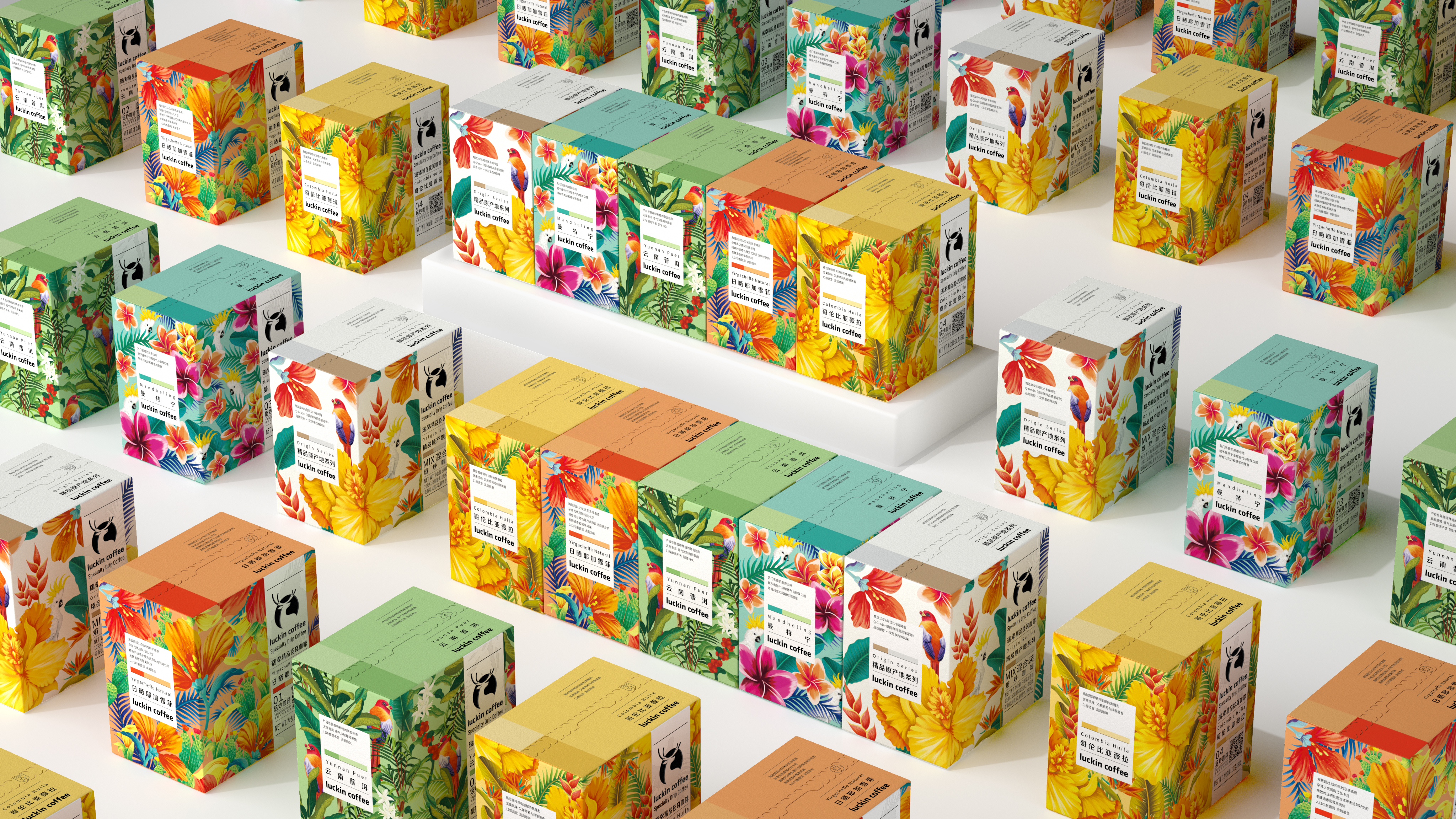 Xingrui，Pan Hu，Coffee，packing，originality，Illustration，