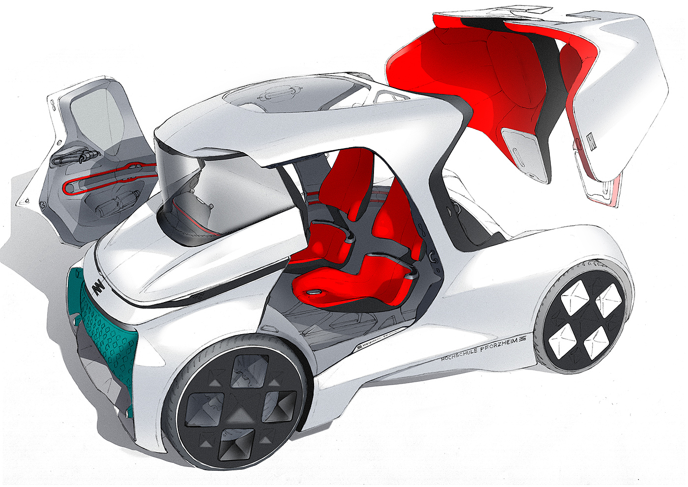 Hand drawn，automobile，effect，