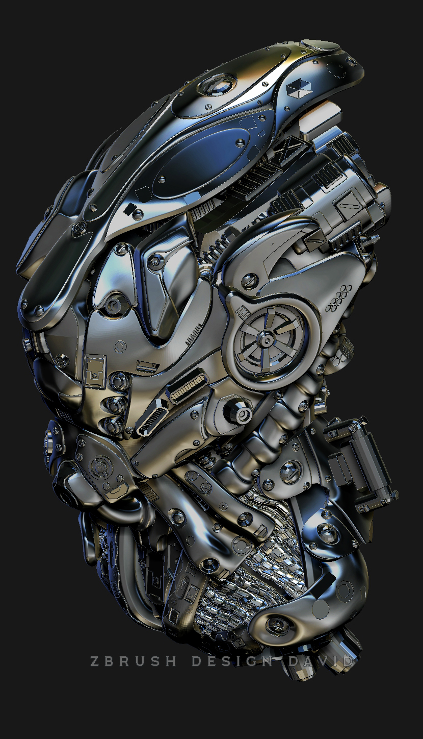 Steel transformer armor terminator avatar 3D rendering fabrication，