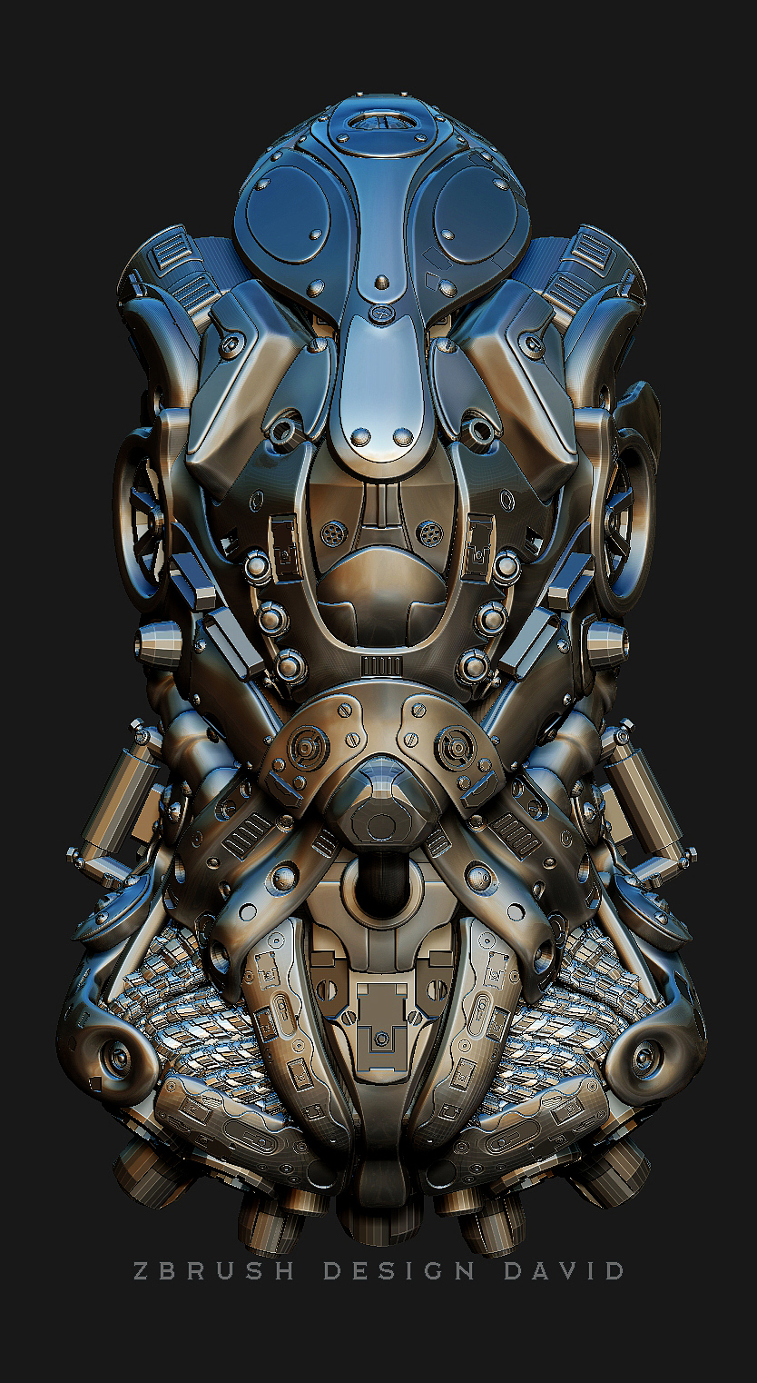 Steel transformer armor terminator avatar 3D rendering fabrication，
