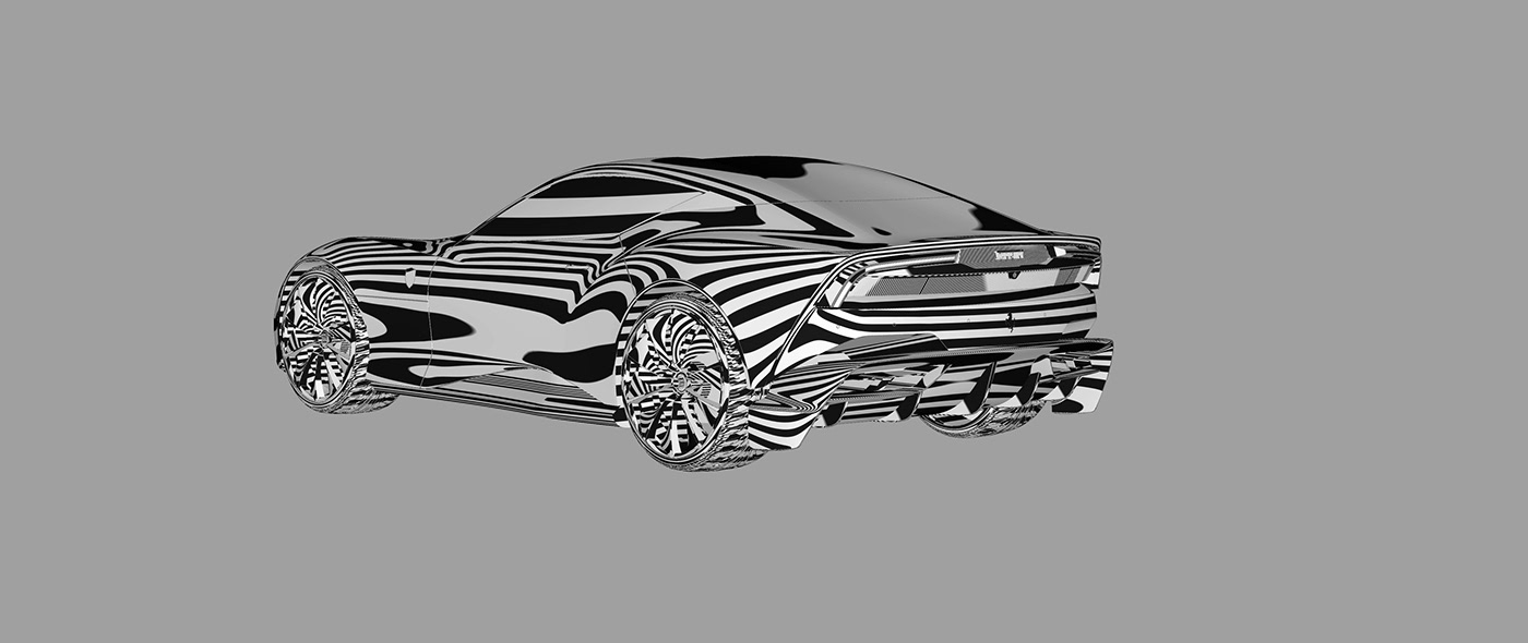 Matteo Drovetto，Ferrari，3D modeling，visualization，Automobile design，Ferrari Concept，Streamlined design，
