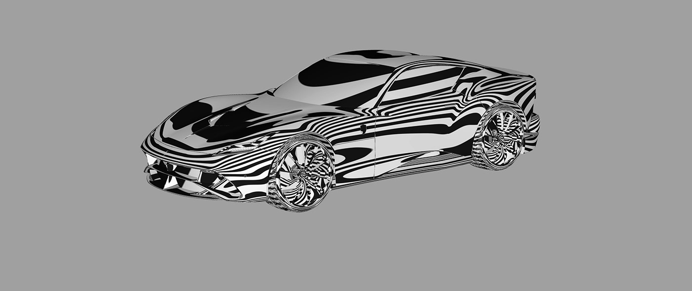 Matteo Drovetto，Ferrari，3D modeling，visualization，Automobile design，Ferrari Concept，Streamlined design，